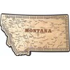 Montana, Big Sky Country Montana Shaped Road Map Cribbage Board