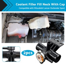 MAX COOL 1350A015 Car Radiator Coolant Filler Fill Neck with Cap Suitable for Mitsubishi Lancer Outlander Sport