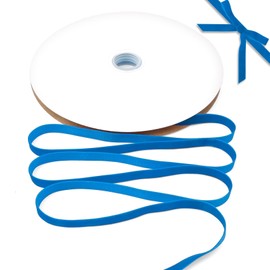 Blue Velvet Ribbon Vintage Christmas Ribbon 3/8" Antique Blue Velvet Ribbon for Gift Wrapping Baby Blue Ribbons for Crafts Hair Choker Christmas Wreath Flower Bouquet Christmas Tree Ribbon 25 Yd