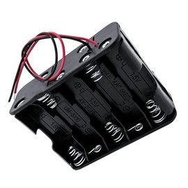 AIMPGSTL 10 x 1.5V AA Battery Holder Case Box with Black Red Storage Boxes Plastic