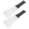 Healeved 2Pcs Hairdressing Steel Needle Combs Durable Salon Styling Tools