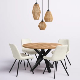 vivihobb 3-Light Rattan Pendant Light,Hand Woven Boho Chandelier,Wicker Pendant Light Fixture,Kitchen Dining Room Chandelier Over Table,Hanging Light for Living Room,Entryway,LED Bulbs Included