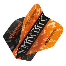 RED DRAGON Yin Yang Double Sided Peter Wright Snakebite Orange & Black Standard Dart Flights 3 Sets Per Pack (9 Dart Flights in Total)