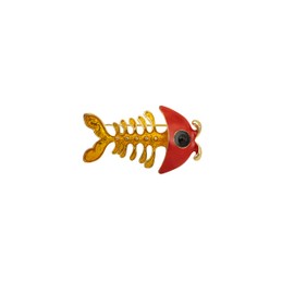 Brooch Lapel Pin for Men Gold And red Fish Scale Shape Broochfor Suit Tuxedo of Shirts Tie Hat Scarf