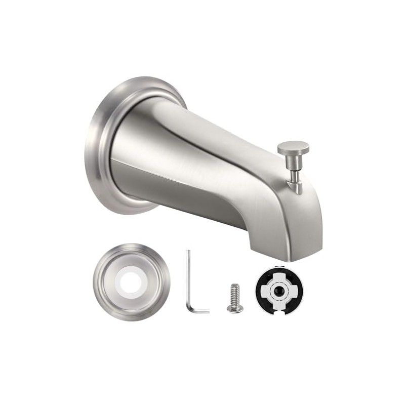 Universal Bathtub Tub Spout with Diverter, Fits 1/2" Slip-Fit Copper