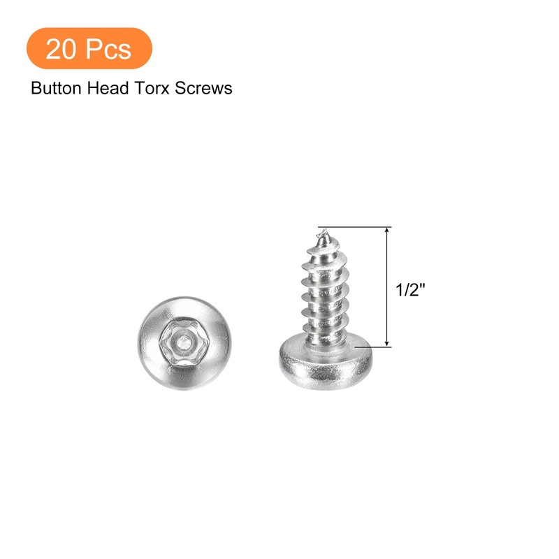 QUARKZMAN #10 x 1/2" Torx Security Screws, Pack of 20