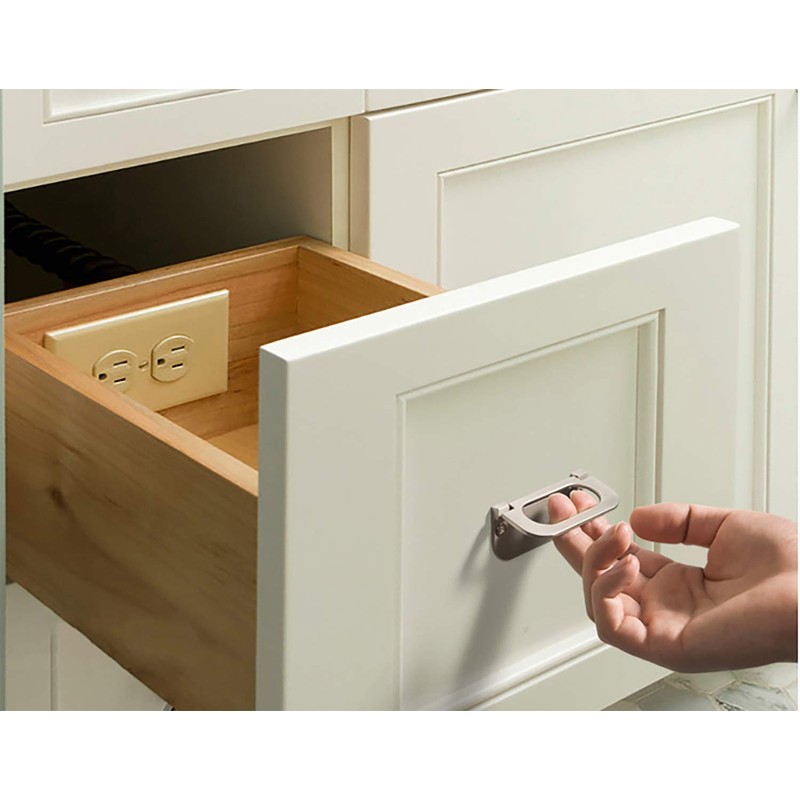 CTRICALVER 4 Pieces of Invisible Handles | 75mm knobs Kitchen