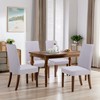 Smiry Velvet Stretch Dining Room Chair Covers Set of 2,