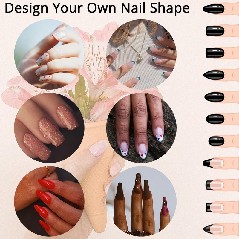 80/80 Grit Coarse Nail Files Set, 12Pcs Professional Double-Sided Washable
