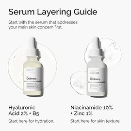 The Ordinary Hyaluronic Acid 2% + B5 (with Ceramides), Multi-Depth Hydration Serum for Plumper, Smoother Skin