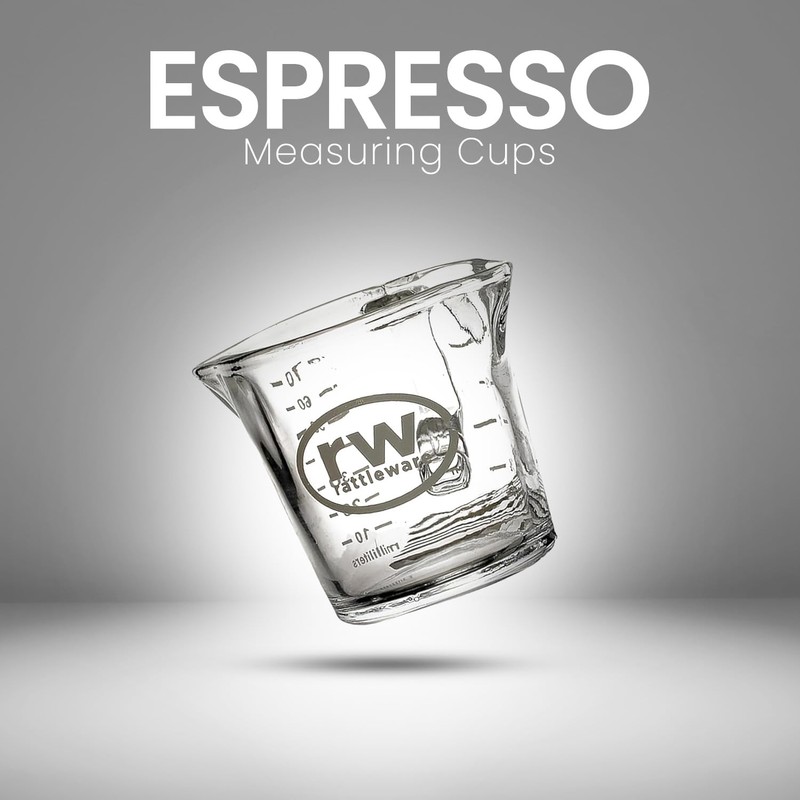 Rattleware Espresso Shot Glass Pitcher – Double Spouted Genuine Barista