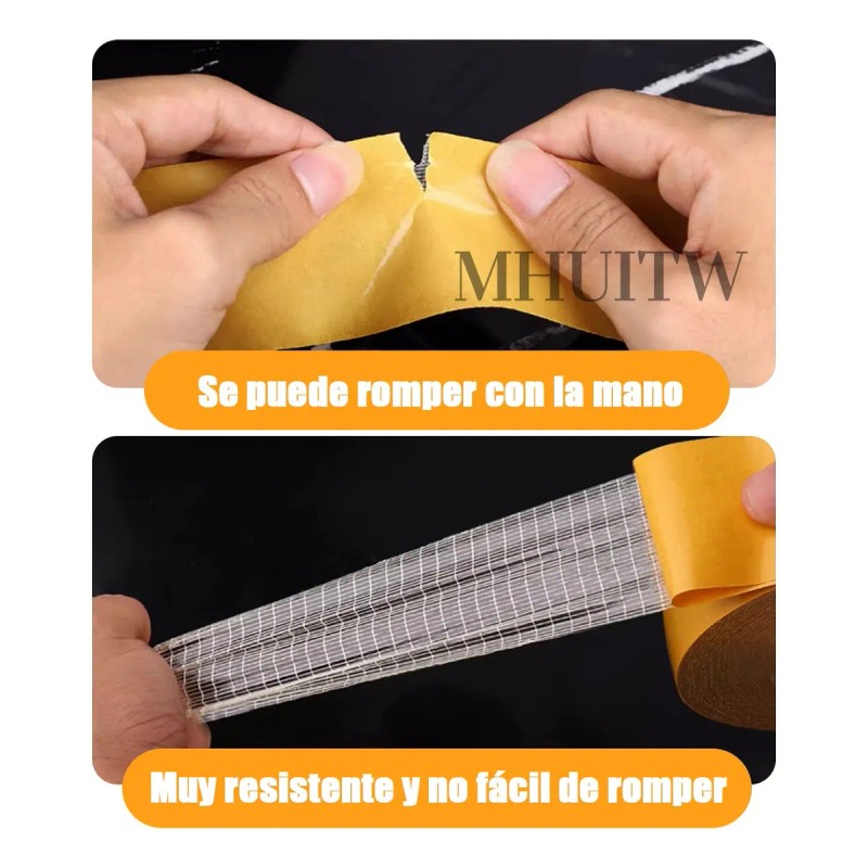 2pzs Cintas Doble Cara Extrafuerte De Tela 10m,ancho 2cm+5cm Amarillo