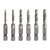 FOCMKEAS 6 PCS Combination Drill and Taps Bit Set, SAE