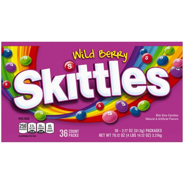 Bulk Pack Candy (Skittles, Wild Berry, 36-pack)