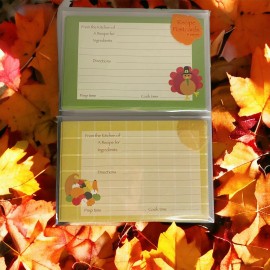 Vintage 2 Pkgs 8 Cards Each Recipe Postcards Fall Thanksgiving Cooking Kitchen