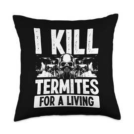 Exterminator Costume Pest Control Vest Ant Traps Pest Control Technician I Kill Termite for a Living Animal Throw Pillow, 18x18, Multicolor