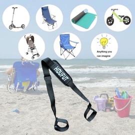 Houfut Carry Strap for Beach Chair Folding Chair, Adjustable Shoulder Strap for Camp Chair, Replacement Carry Strap for Beaches, Camping, Backpacking, Picnics Outdoor and Other Items (Black)