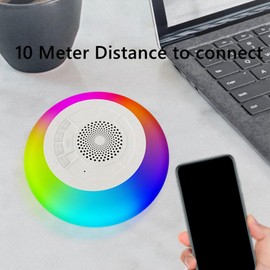 Floating Pool Speakers, Bluetooth Speakers with RGB Colorful Lights, IPX7 Waterproof Hot Tub Bluetooth Speaker Built in Microphone for Home Shower Outdoors Pool Travel