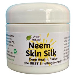 Urban ReLeaf Neem Skin Silk! Healing Salve. Repairs Dry Skin! Vegan. Ayurveda rejuvenate. Feed your skin... rub it in! Shea Butter & Neem Oil. Gently soothe damaged, injured, dry skin.