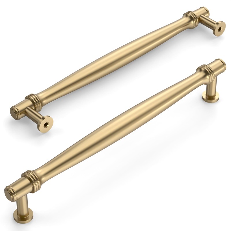 Amerdeco 10 Pack Champagne Bronze Cabinet Pulls 7.5 Inch(192MM) Hole