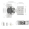 Amerdeco 10 Pack 3/4" Soft Close Cabinet Hinges - Stainless
