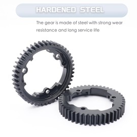 HOPLEX Harden Steel 46T Main Spur Gear 1 Mod M1 for 1/5 Traxxas X-Maxx 1/7 Traxxas XO-1 1/10 Traxxas E-Revo 2.0 MAXX 1/6 Traxxas XRT 6447 Upgrade Parts(2PCS)