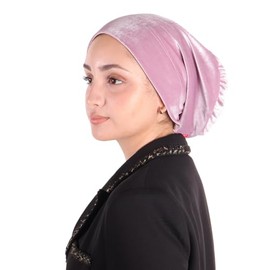 Mu LAN Velvet Low Shaper | Anti-Slip Non-Slip Adjustable Hijab Volumizer | Turban Base Bun | Practical Comfortable, Soft Pink, One Size