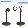 MECCANIXITY Gooseneck Tabletop Microphone Stand 130x270x185mm Adjustable Mic Holder Flexible