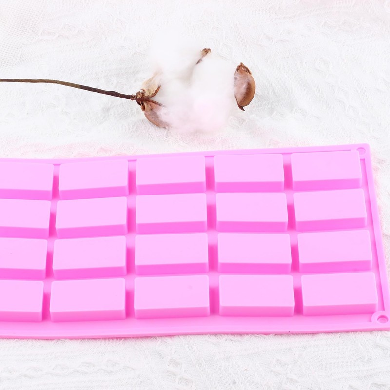 AIBOYA 20 Cavity Rectangle Silicone Candy Molds For Candy Chocolate