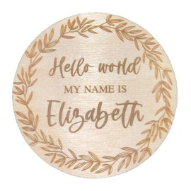 Hello My Name is Birth Name Announcement (Personalised Hello World Disc)