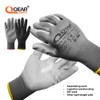 QEARSAFETY 12 Pairs PU Palm Coated Work Safety Gloves, Knitted