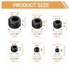zDwfDc 65PCS 6 Size Black Carbon Steel NPT Pipe Fittings,