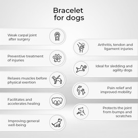 Ortocanis - Dog Leg Brace - Front Leg Brace for Dog - Arthritis, Ligament Injuries, Tendon Injuries or Agility Dogs - Promotes recovery, Stabilizes, and Reduces Pain - Made of Neoprene - Size M 14 - 16 cm