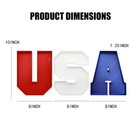 Plastic Fillable Letter Charcuterie Box, 10in Reusable Alphabet Shaped Tray for USA Independence Day, Party Decorative Serving Plates Display Candy (Letter USA)