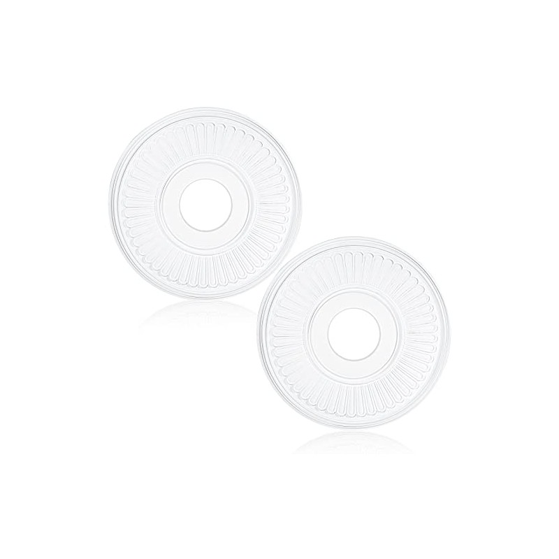 Liliful 2 Pieces PU Ceiling Medallion for Light Fixtures White