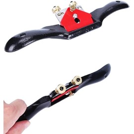 Adjustable Spokeshave Plane with Flat Base and Metal Blade Spokeshave Wood Working Wood Craft Hand Tool for Wood Craver, Wood Working (10 Inch)