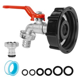 IBC Tap IBC Tank Fittings - 1/2 inch Brass Alloy IBC Tank Tap, IBC Hose Connector Adapter IBC Tank Valve for S60x6 IBC Water Tank Container