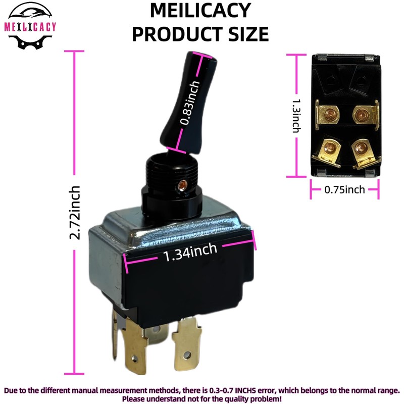 MEILICACY New K301-270 Toggle Switch 8956K790 Compatible for Kenworth Paccar