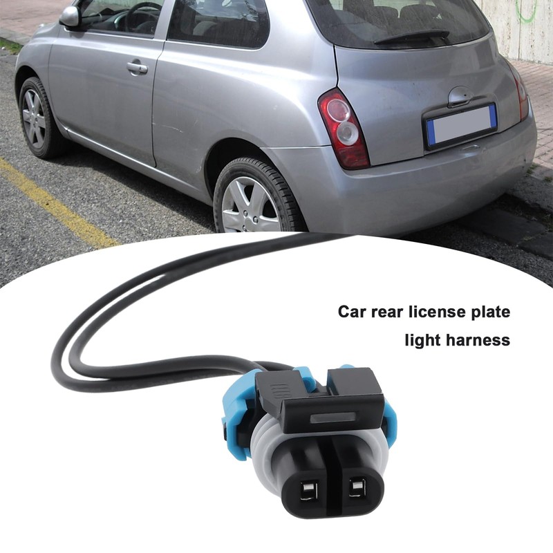 eMagTech Car Rear Number Plate Light Harness 2pin Compatible with