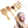 Juego de Cepillo Y Peine para el Cabello de Bambú