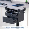 VIVO Corner Clamp-on Under Desk Drawer and Shelf System, Office
