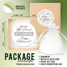 HEXMOZ Retirement Ornament 2024 - Retirement Gifts for Women, Men 2024 - Retirement Christmas Ornament 2024 - Retirement Gifts for Coworker, Boss, Teacher, Nurse - Retired Ornament Christmas Decor