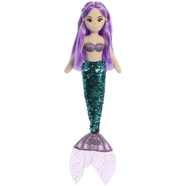 Aurora World: 18" Sea Sparkles Jenna Mermaid Doll in Green Sequin Polyester