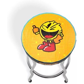 Hunter ARCADE1UP Adjustable Stool - Chrome-Plated Frame, Foam Padding - Pac-man