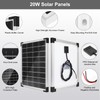 20W 12V Solar Panel Kit with 10A Charge Controller High