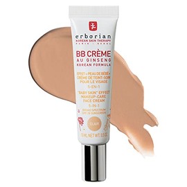 Erborian BB Cream Clair con Ginseng - SPF 20, Cobertura Ligera Adaptable, Acabado Mate Ultra Suave - 0.5 Oz