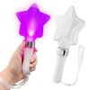 2Pack 15-Color LED Cheering Sticks, Star Shape Glow Wands for