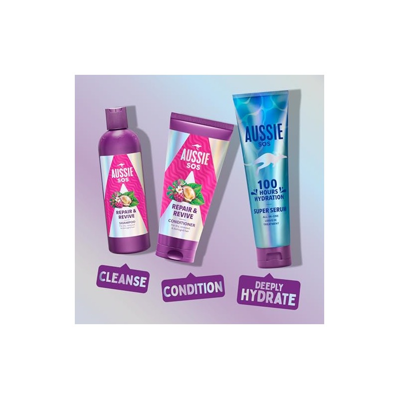 Aussie SOS Repair & Revive Bundle: Shampoo 300ml , Conditioner