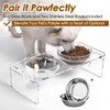 Dog and Cat Bowls Elevated Set - Acrylic Feeder Stand