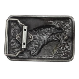 Eagle Belt Buckle for Men, Flower Eagle Filigree Belt Buckle, Nordic Viking Falcon Eagle Head Square Belt Buckle, Western Cowboy Belt Buckle, Vintage Punk Rock Belt Buckle, silver